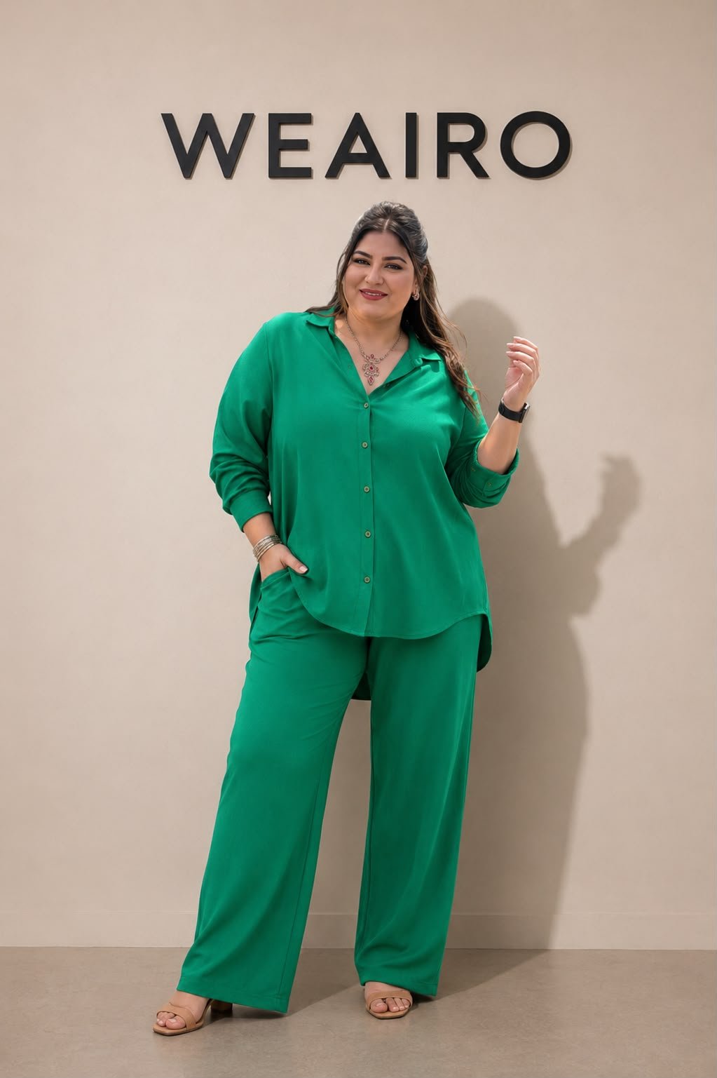 WEAIRO Crystal Wrap Co-ord Set